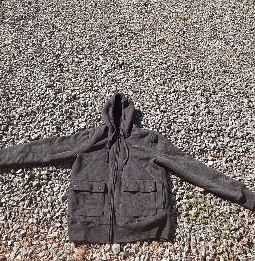 O'Neill Sherpa Lined Full-Zip Hoodie Size S Charcoal Gray